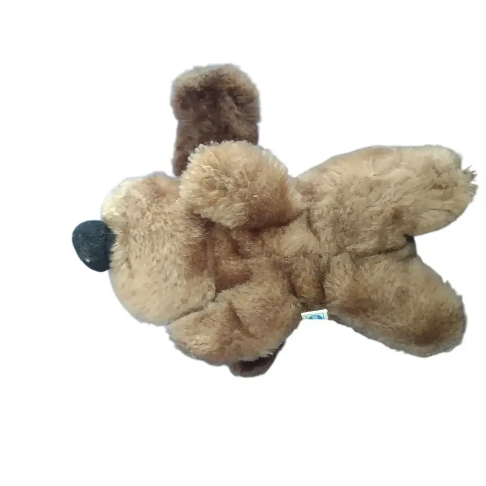 Vintage Mini Dog Plush Dakin Drooper Brown Puppy Stuffed Animal Nut‎ Filled 1973